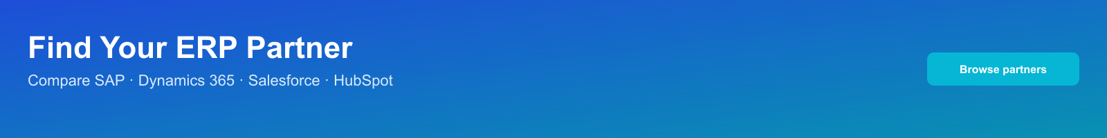 Find your ERP & CRM implementation partner